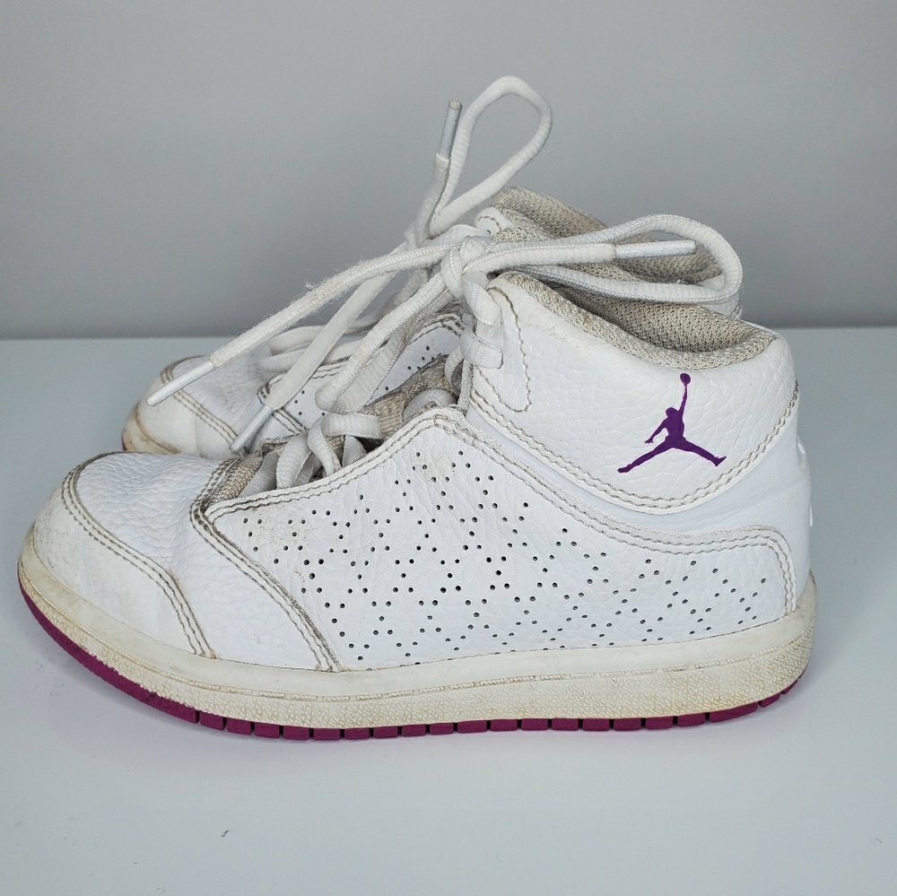 Nike Air Jordan 1 Flight 5 Prem GP White Pink Sneakers Jumpman Logo